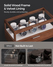 2-Tier Watch Box – Solid Wood – Natural Finish – 7 Pillars with Drawer and Velvet Lining