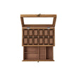 Watch Box – Wood – Multi-Color – 12 Slots with Large Glass Lid and Velvet Lining