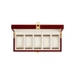 Watch Box – Wood – Elegant White – 5-Slot with Glass Lid and Removable Pillows