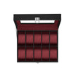 Watch Box – Glass – Clear – 10 Slots with Lockable Lid