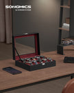 Watch Box – Glass – Clear – 10 Slots with Lockable Lid