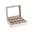 Watch Box – Glass – Multiple Colors – Lockable 10-Slot Display Case