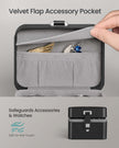 Watch Travel Case – Faux Leather – Ink Black – Two Slots with Hidden Storage Pillow