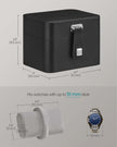Watch Travel Case – Faux Leather – Ink Black – Two Slots with Hidden Storage Pillow