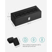 Watch Box – Velvet – Black – Glass Lid with Lock and Cushions, 6 Slots