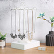 Jewellery Display Stand – Metal – White – Versatile Rack for Necklaces, Bracelets, and Earrings