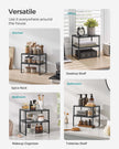 Set of 2 Stackable and Expandable Spice Racks – Metal – Ink Black – Cupboard Organisers
