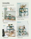 Set of 2 Spice Racks – Metal and Engineered Wood – Ivy Green – Expandable and Stackable Kitchen Organisers