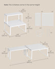 Spice Racks Set of 2 – Metal – White – Stackable and Expandable