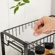 2-Tier Metal Kitchen Storage Rack – Black – Easy Assembly with Anti-Slip Feet and Plastic Shelf Liner