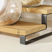Spice Rack – Bamboo – Natural and Black – Set of 2, 3-Tier, Stackable