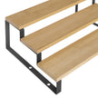Spice Rack – Bamboo – Natural and Black – Set of 2, 3-Tier, Stackable