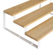 Spice Rack – Bamboo – Natural and White – 3-Tier Extendable Stackable Design