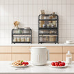 2-Tier Under Sink Organizer – Metal – Classic Black – Stackable with Sliding Baskets