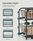 2-Tier Under Sink Storage Organiser – Metal – Classic Black – Sliding Basket Drawers