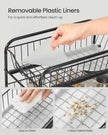 2-Tier Under Sink Storage Organiser – Metal – Classic Black – Sliding Basket Drawers