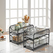 2-Tier Under Sink Organizer – Metal – Classic Black – Stackable with Sliding Basket Drawers