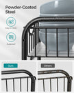 Set of 2 Sliding Basket Organizers – Metal – Classic Black – Stackable 2-Tier Under-Sink Storage for Kitchen & Bathroom