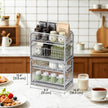 2-Tier Under Sink Organizer – Metal – Classic Black – Stackable with Sliding Basket Drawers
