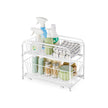 Under Sink Storage Organiser – Matte White – 2-Tier Design with Sliding Basket Drawers