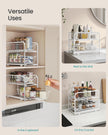 Under Sink Storage Organiser – Matte White – 2-Tier Design with Sliding Basket Drawers