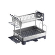 2-Tier Dish Rack – Metal – Adjustable – Rotatable and Extendable Drain Spout