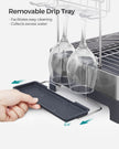 2-Tier Dish Rack – Metal – Adjustable – Rotatable and Extendable Drain Spout