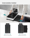 2-Tier Dish Drainer Rack – Stainless Steel – Silver and Black – Expandable with Utensil Holder