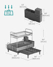 Dish Drainer Rack – Stainless Steel – Silver and Grey – Expandable with Rotatable Spout