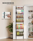 Wall-Mounted Spice Rack – Metal – Ink Black – Six Adjustable Baskets