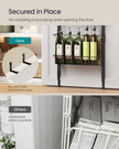 Wall-Mounted Spice Rack – Metal – Ink Black – Six Adjustable Baskets