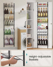 Wall-Mounted Spice Rack – Metal – Ink Black – Six Adjustable Baskets