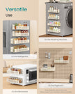 Magnetic Spice Rack Set – Metal – Ink Black – No Drilling Required, 4 Shelves (2 Large, 2 Small)