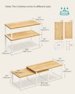 Set of 2 Cupboard Shelf Organisers – Metal and Engineered Wood – Expandable and Stackable – Kitchen Spice Holder