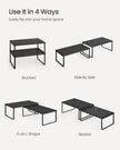 Spice Racks Set of 2 – Metal – Ink Black – Stackable and Expandable Kitchen Organisers