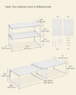 Spice Racks – Metal – White – Set of 2, Stackable and Expandable Cupboard Organisers
