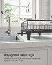 Dish Drying Rack – Metal – Ink Black – 360° Rotatable with Extendable Spout
