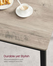 Dining Table Set – Steel Frame – Heather Greige and Ink Black – Industrial Design with 2 Benches