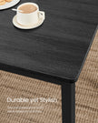 Dining Table Set – Steel – Rustic Brown and Black – Includes 2 Benches