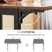 Extendable Dining Table – Wood – Rustic Brown and Ink Black – Folding Design for Small Spaces