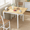 Folding Dining Table – Natural Oak and Cloud White – Extendable for 2-4 People