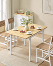 Folding Dining Table – Natural Oak and Cloud White – Extendable for 2-4 People