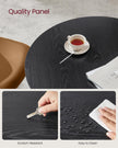Round Dining Table – Wood – Ebony Black and Ink Black – Industrial Style