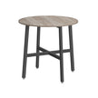 Round Kitchen Table – Metal and Wood – Heather Greige and Ink Black – Industrial Rustic Design