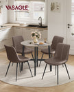 Round Kitchen Table – Metal and Wood – Heather Greige and Ink Black – Industrial Rustic Design