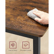Dining Table – MDF and Metal – Rustic Brown and Black – Seats 4 People