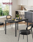 Round Dining Table – Wood – Ebony Black and Ink Black – 80 x 75 cm – Seats 4 People
