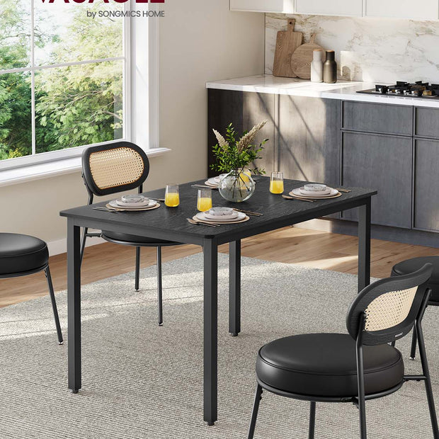 Round Dining Table – Wood – Ebony Black and Ink Black – 80 x 75 cm – Seats 4 People