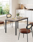 Round Dining Table – Wood – Heather Greige and Ink Black – Suitable for 4 People