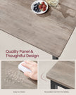 Round Dining Table – Wood – Heather Greige and Ink Black – Suitable for 4 People